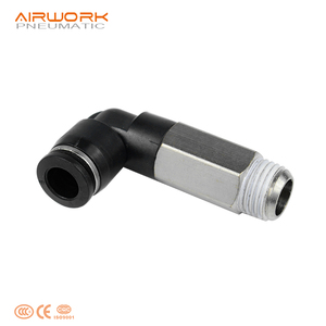 Raccords de tuyauterie pneumatiques AIRWORK JPLL <span class=keywords><strong>PLL</strong></span> à coude à 90 degrés, raccords de tuyau à connexion rapide, type long, plaqués - Product Image 1