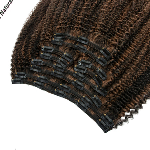 Extensiones de <span class=keywords><strong>Cabello</strong></span> Humano con Clip, Suaves y Sedosas, Lisas, con Clips de Acero Inoxidable Seguros, para un Volumen Instantáneo y un Estilo Diario - Product Image 2
