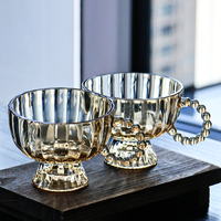 Tasses à café en gros – Prix usine moderne – Verres à thé ambrés avec poignée pour la maison, le bar ou les mariages