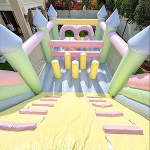 Parcours d'obstacles gonflable commercial extérieur, château gonflable pour enfants et adultes, grand toboggan gonflable sec géant - Product Image 5