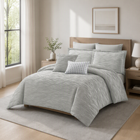 Vente de gros Ensembles de couette housse de couette en microfibre jacquard épais de luxe King Size