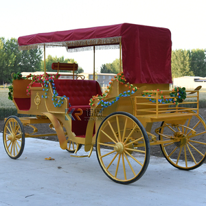 Fantastique carrosse électrique de style européen Victoria, carrosse de conte de fées en acier tiré par des chevaux pour le camping et les visites touristiques - Product Image 4