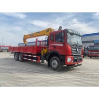 Grue montée sur camion Dongfeng Huashen T5 6x4 certifiée CE OTTC, 14 tonnes, flèche à 5 sections, norme nationale VI, Cummins 260 CV, pompe hydraulique