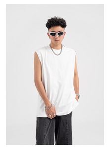 TI104 Débardeur unisexe d'été en maille 230 GSM 100% coton, grande taille, style urbain, coupe oversize, pour homme, écologique, respirant, long - Product Image 5