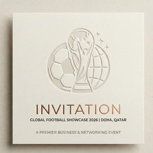 Invitación de Papel para Eventos Deportivos de Fútbol, con Textura en Relieve de Lujo, Impresión Personalizada, Estampado en Lámina Dorada, Tarjeta de Felicitación - Product Image 4