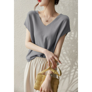 T-shirt en tricot ajusté à manches chauve-souris Dry-Fit pour femme, tendance - Product Image 5