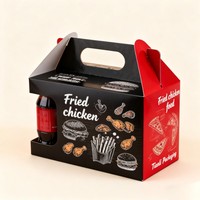 Boîte de transport pour boissons et aliments, impression numérique, pour restaurant, emballage alimentaire à emporter, boîte en papier portable pour poulet frit, hamburgers et frites