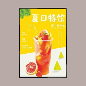 Siêu mỏng <span class=keywords><strong>LED</strong></span> ảnh <span class=keywords><strong>Poster</strong></span> chiếu sáng Bảng menu khung nhôm lightbox cho trong nhà kinh doanh hiển thị treo trang trí - Product Image 3