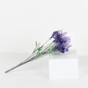 घर की शादी की सजावट के लिए थोक लैवेंडर फूल कृत्रिम सजावट टेबल सेंटरपीस गुलदस्ता