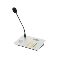 Système d'interphone de diffusion SIP avec écran LCD, microphone col de cygne, console de pagination IP industrielle de bureau