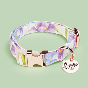 Collar de perro de algodón de diseño moderno y elegante correa de estilo de lujo suave y duradero características al por mayor patrón sólido personalizado OEM ODM - Product Image 1