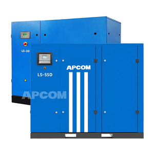 High Efficiency Lubricated Motor 60-175HP Screw Air <b>Compressor</b> Large CFM Flow Industrial - Product Image 3