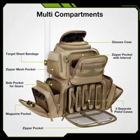 Sac à dos tactique Oxford imperméable MOLLE multi-compartiments 5 fentes pour le tir, avec sangles réglables, pour la chasse et le trekking en extérieur