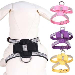 Arnés y Correa para Perro de Entrega Rápida, Lujoso, con Cristales Brillantes, Personalizado, con Pedrería, Chaleco de Nailon para Perro - Product Image 2