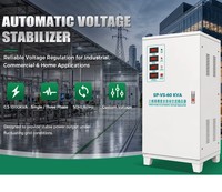 Stabilisateur de tension triphasé 50 KVA, stabilisation de tension précise, type servo avec affichage numérique LED