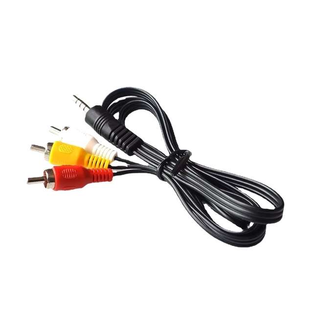 ZYSY 1M 1.5M 3.5mm Jack Plug Male to 3 RCA Adapter Audio Video AV Cable Wire Cord