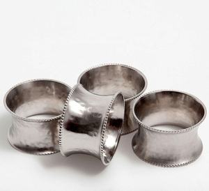 Anillo de cobre antiguo para servilletas, forma de barco, hecho a mano - Product Image 6