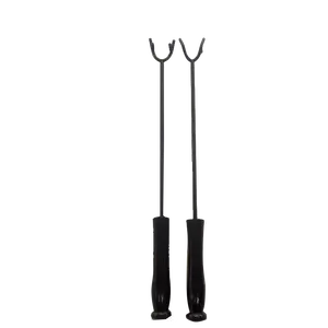 Kingjoy accessori per caminetti portatili per interni strumenti per fuochi d'artificio Poker in acciaio per braciere senza fumo