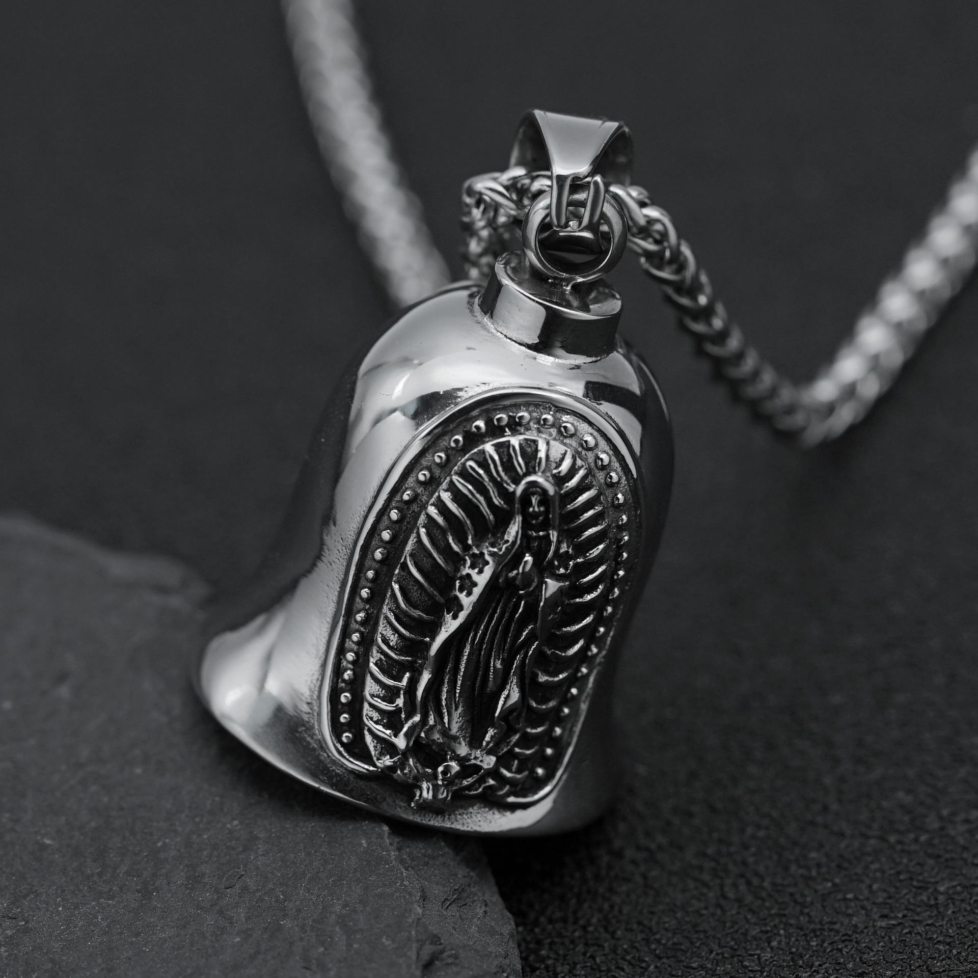 Cloche simple couleur acier vintage