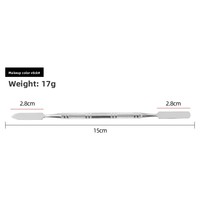 Bâtonnet et couteau multifonctionnels en acier inoxydable de 150 mm pour l'application de fond de teint et de maquillage des ongles