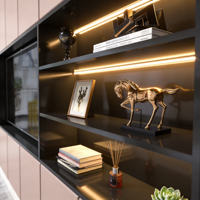 Meuble TV Modulaire Minimaliste en Chêne Clair Nordique pour Appartement