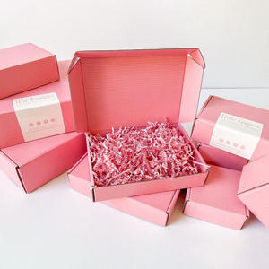 Personal Customized logo pink Color Cosmetic Mailer Shipping <b>Paper</b> Box Luxury Free Sample <b>Corrugated</b> <b>Paper</b> Packaging Box - Product Image 1