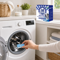 Tablettes nettoyantes pour lave-linge haute performance, solution de nettoyage en profondeur effervescente pour l'hygiène du tambour et de la cuve