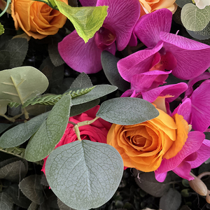 Toile de fond de mariage romantique en tissu de soie écologique, carrée, 8 pieds, personnalisable, durable, avec murs floraux enroulables - Product Image 6