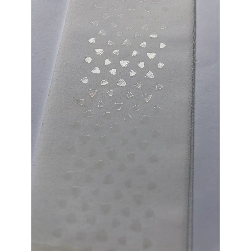 Low Price Logo Spandex Nylon High Tenacity 5CM Woven Elastic with Clear Silicon Printed Dots Webbing For Outdoor Wears