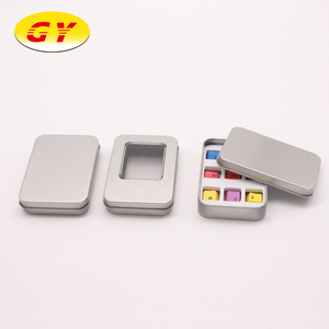 Wholesale RTS Small square sliver box for gift metal tin box