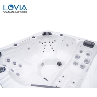 Spa extérieur acrylique le plus vendu, bain à remous massant, jacuzzi, spa extérieur, jacuzzi pour 6 personnes avec application Wi-Fi