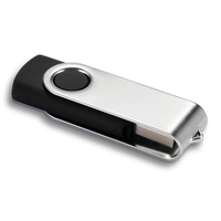 Clé USB personnalisée en métal PenDrive 128 Go 64 Go 32 Go 16 Go 8 Go 4 Go 2 Go 1 Go 128 Mo Clé USB pivotante pour cadeau d'entreprise