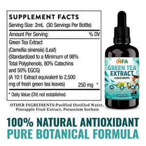 Wholesale Fast Green Tea Extract Drop Liquid with Catechins and EGCG Refreshing Metabolism <b>Supplement</b> - Product Image 2