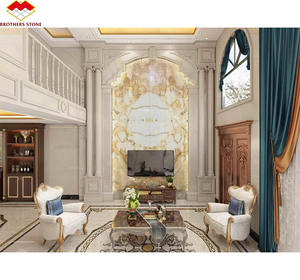 Piedra de mármol Real de ónix de cristal blanco translúcido Premium en Foshan, Panel de pared, <span class=keywords><strong>libro</strong></span>, piedra de decoración retroiluminada Interior combinada - Product Image 2