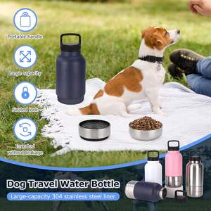 Bouteille d'eau pour chien en acier inoxydable 304SS, bol amovible pour animaux de compagnie, <span class=keywords><strong>thermos</strong></span> isotherme portable pour les voyages en plein air et l'utilisation des animaux de compagnie - Product Image 3