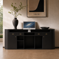 Buffet en bois rose multifonctionnel de style Wabi-Sabi, luxe léger et moderne, pour hall d'hôtel, villa, salon, décoration, bureau d'accueil