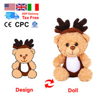 Fait sur mesure Anime Animal Design doux peluche ours en peluche poupée PP coton rempli avec logo personnalisé jouets en peluche personnalisation