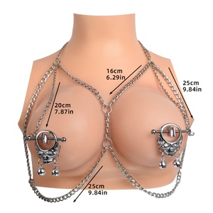 QKKQ Nipple <b>Clamps</b> with Choker Metal Non-piercing Nipple <b>Clips</b> BDSM Bondage Breast Attachment Nipple <b>Clamps</b> Sex Toys for Women - Product Image 2