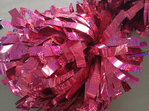 Juego de pompones holográficos brillantes personalizados para niñas, accesorios de porristas de baile para niños, escuadrones de animadoras, espectáculos de espíritu - Product Image 2