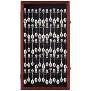 Étui de présentation en bois pour cuillères de collection 2026, cadre multi-niveaux pour cuillères décoratives et souvenirs, idéal pour les collectionneurs et la décoration intérieure - Product Image 1