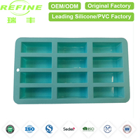 Moule à gâteau rectangulaire en silicone de qualité alimentaire Refine Factory, résistant à la chaleur, antiadhésif, pour la cuisson, ustensile de cuisine réutilisable pour la maison