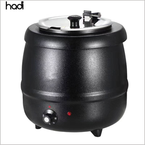 Pots électriques de restauration en acier inoxydable noir HD 10 litres chauffants de cuisine de restaurant en laiton ronds utilisation d'hôtel 220v vente à <span class=keywords><strong>bas</strong></span> prix - Product Image 1