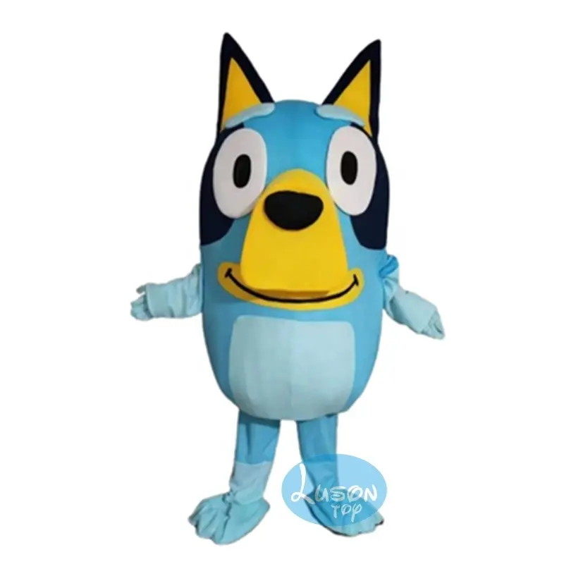 MOQ 1 Piece Bingo Family Movie Cartoon Character Plush Bluey Mascot Costume For Sale