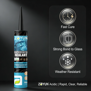 Sellador de Silicona de Grado Profesional de Alta Resistencia y Secado Rápido, Curado Ácido, para Acuarios y Construcción y Reparación de Peceras - Product Image 5