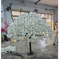 Arbre à fleurs artificiel en cerisier blanc pleurant pour centre de table de mariage, centre de table de mariage de qualité supérieure