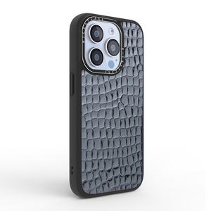Fundas de Teléfono de Piel de Cocodrilo Anti Impacto 3M, Funda Magnética Inalámbrica de TPU para iPhone 16 15 14 13 Pro Max - Product Image 1