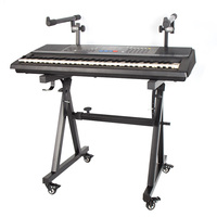 Support de clavier robuste KS043 Yinyu 150 kg avec base mobile à 4 roues et structure en Z pour scène/tournée
