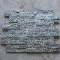 Panneau de mur extérieur de revêtement de pierre de culture d'ardoise naturelle 10x40