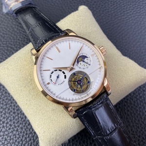Reloj Mecánico Automático <span class=keywords><strong>de</strong></span> Lujo para <span class=keywords><strong>Hombre</strong></span>, con Calendario Perpetuo, Fase Lunar, Tourbillon, <span class=keywords><strong>Oro</strong></span> Rosa, 42 mm, Espejo <span class=keywords><strong>de</strong></span> Zafiro, Estilo Ejecutivo - Product Image 2