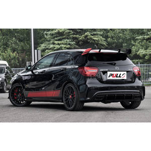 Kit de carrocería para Benz Clase A W176 2013-2018 cambio a estilo <span class=keywords><strong>AMG45</strong></span> incluye parachoques delantero y trasero con rejilla y faldón lateral - Product Image 6